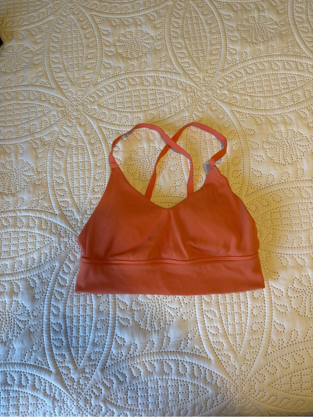 Ribbed Orange Sports Bra